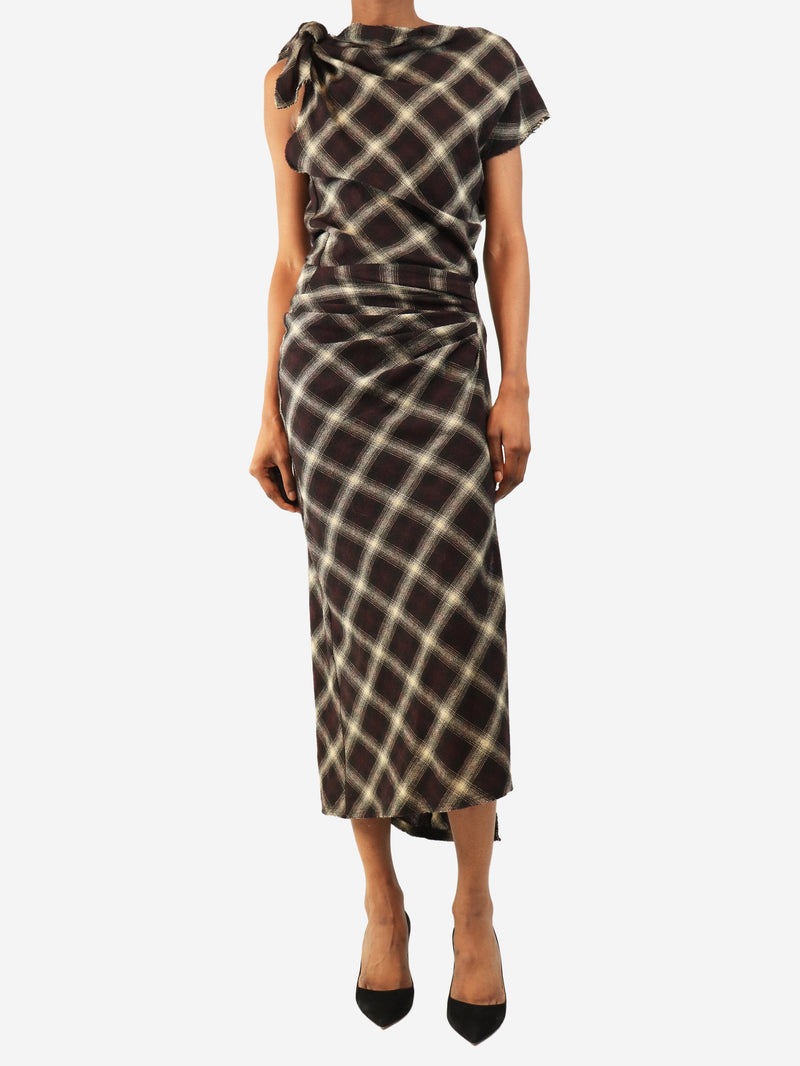 Plum Naerys draped dress - size UK 6 Dresses Isabel Marant Etoile 