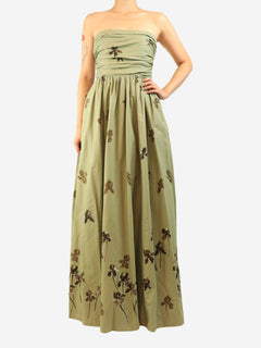 Sage green Kastoria strapless dress - size UK 8 Dresses Reformation 