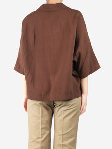 Dries Van Noten Brown speckled blouse - size S