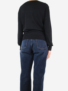 Givenchy Black textured jumper - size UK 8