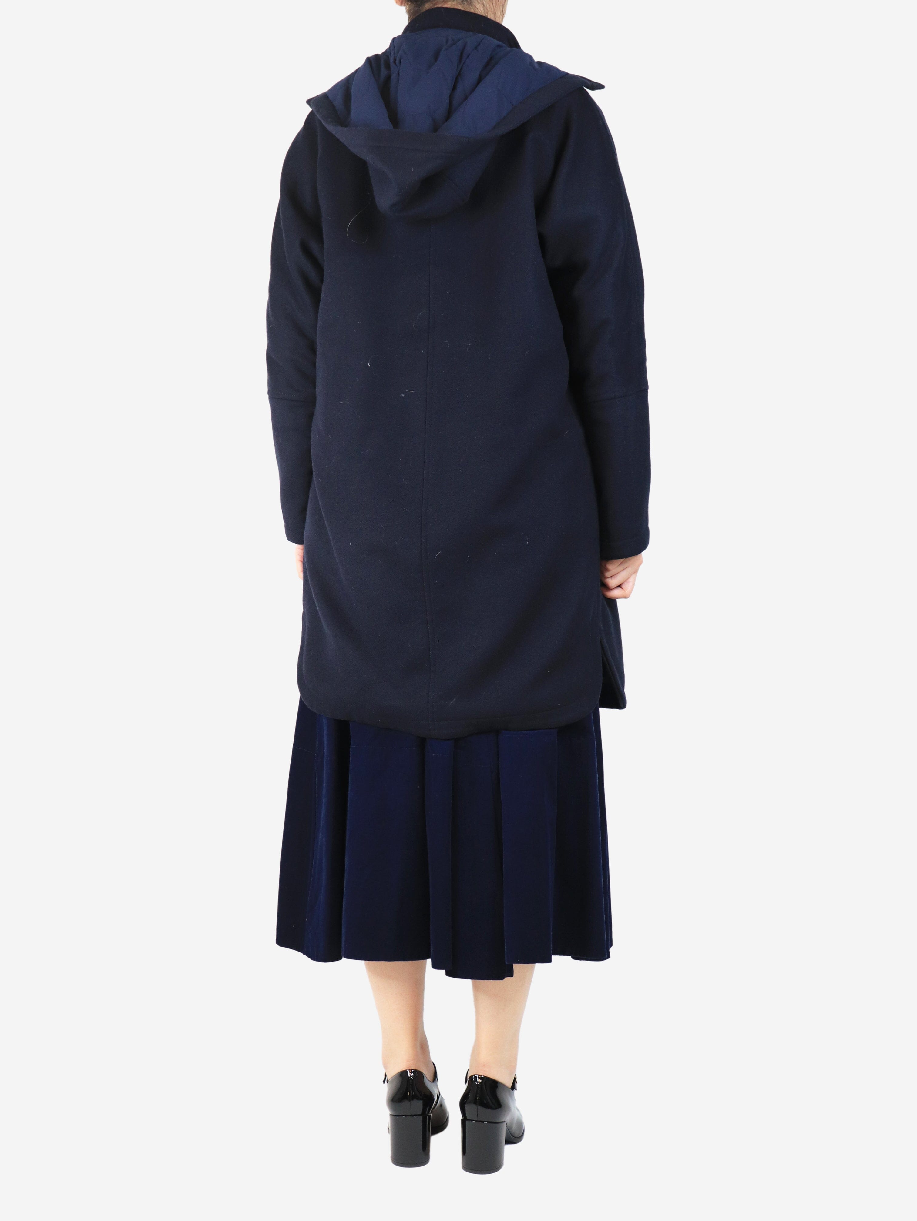 Navy hooded duffle coat - size UK 12 Coats & Jackets Bamford 