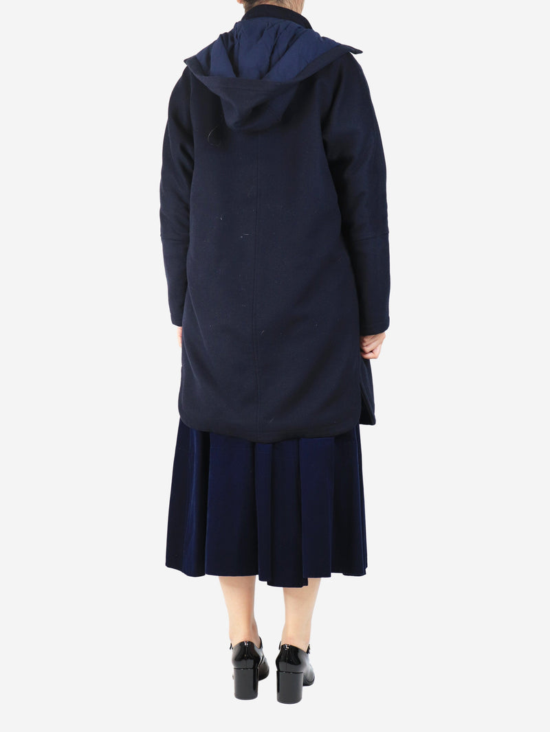 Navy hooded duffle coat - size UK 12 Coats & Jackets Bamford 