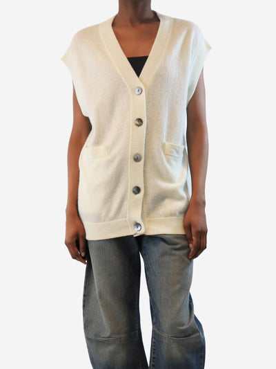 Pale mint sleeveless cashmere cardigan - size XS Knitwear Crush 