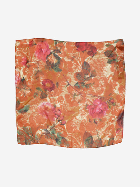 Orange floral print scarf product image