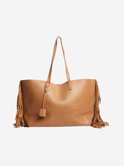 Brown fringed leather tote bag Tote Bags Saint Laurent 