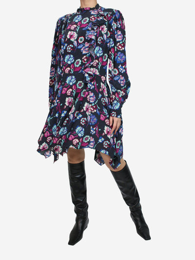 Multi drop hem ruffle detail floral silk dress - size FR 36 Dresses Isabel Marant 
