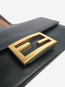 Fendi Black Flat Baguette mini crossbody bag