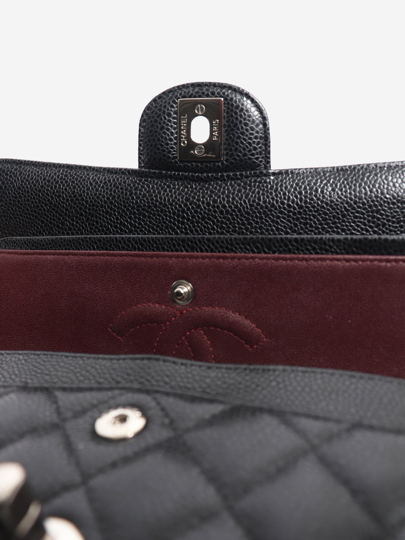 Black 2014 small caviar-quilted Classic Double Flap bag