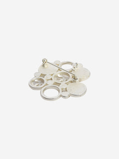 Cream and silver Coco Mark 03A Brooch Brooches Chanel 