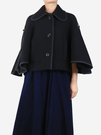 Black wool cape - size UK 8 Coats & Jackets Chloe 