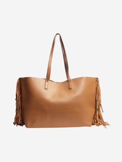Brown fringed leather tote bag Tote Bags Saint Laurent 
