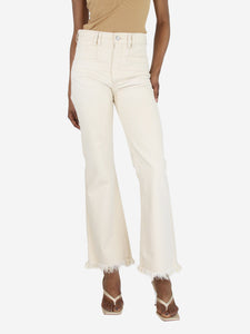 Isabel Marant Cream frayed hem jeans - size UK 6