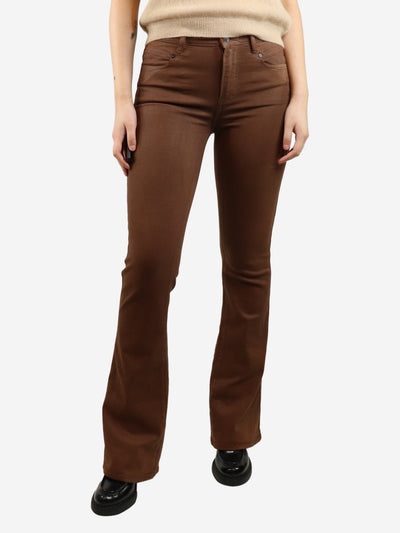 Brown flared high-rise jeans - size UK 8 Trousers Paige 