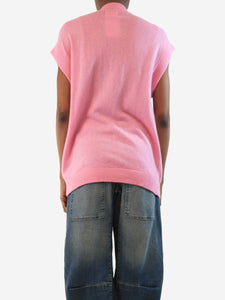 Crush Pink sleeveless cashmere cardigan - size XS