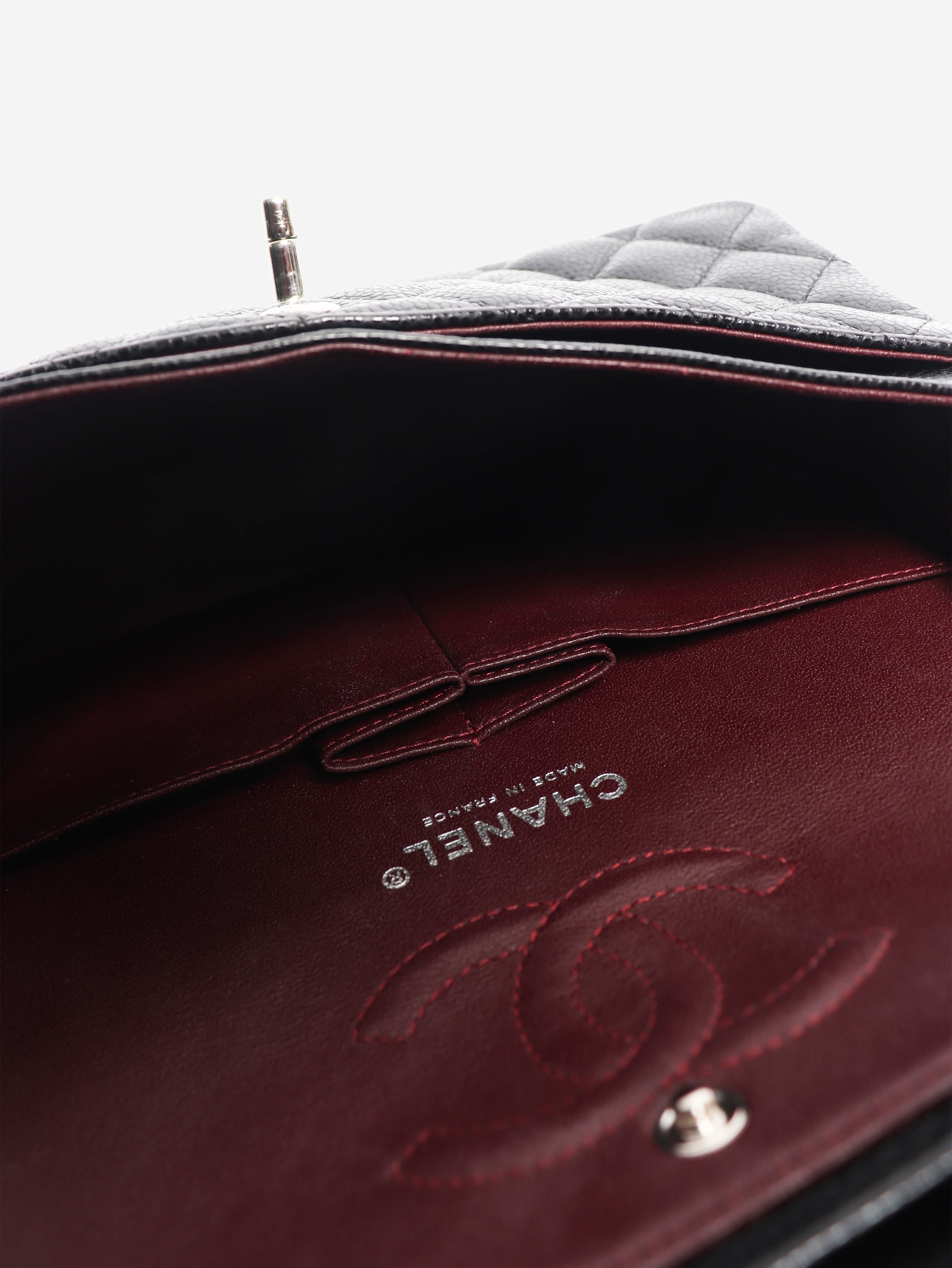 Black 2014 small caviar-quilted Classic Double Flap bag