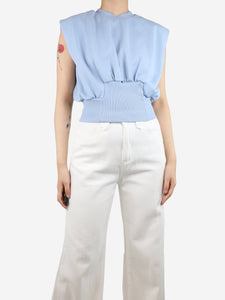 3.1 Phillip Lim Baby blue sleeveless boxy-fit sweatshirt - size S