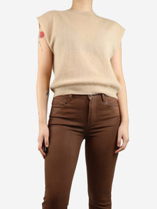 Colorush Neutral cashmere jumper vest - size S