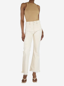 Isabel Marant Cream frayed hem jeans - size UK 6