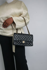 Chanel Black medium caviar 2012 Classic Double Flap bag