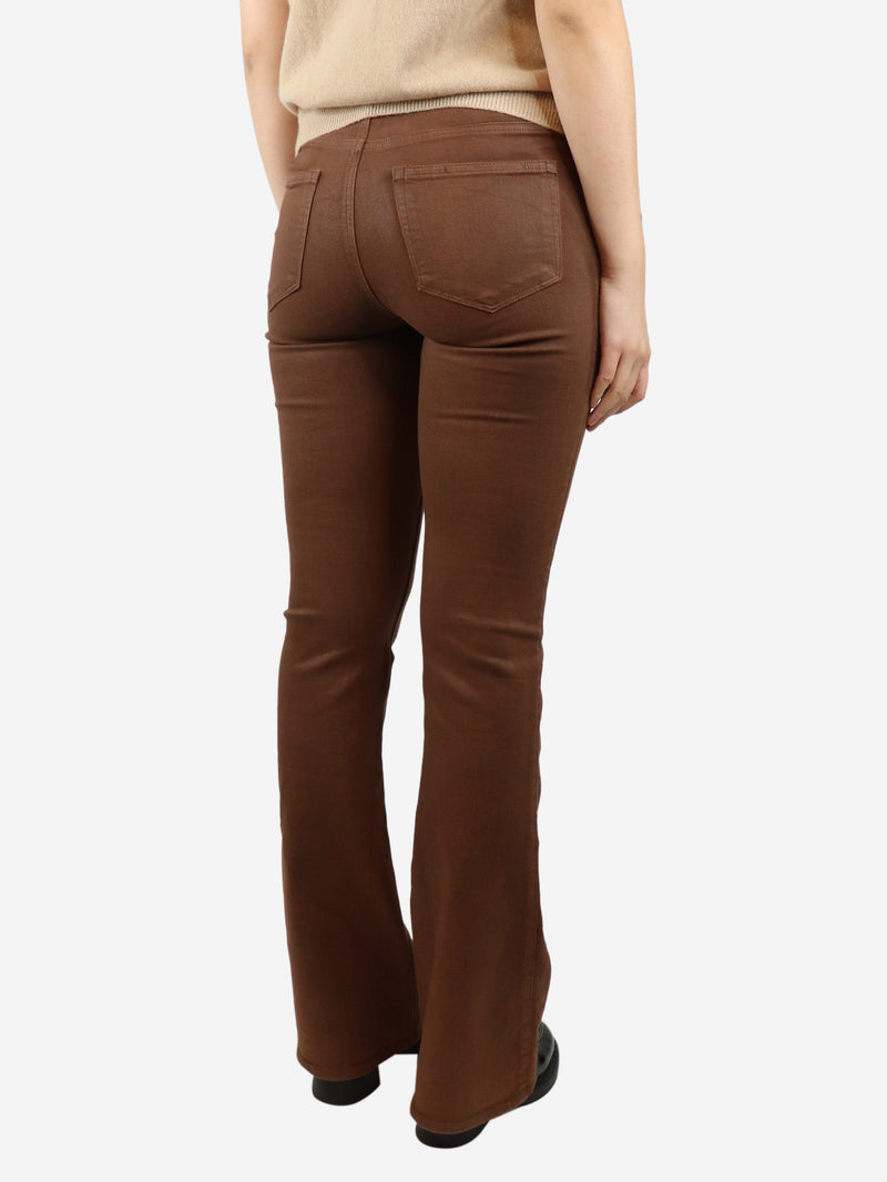 Brown flared high-rise jeans - size UK 8 Trousers Paige 