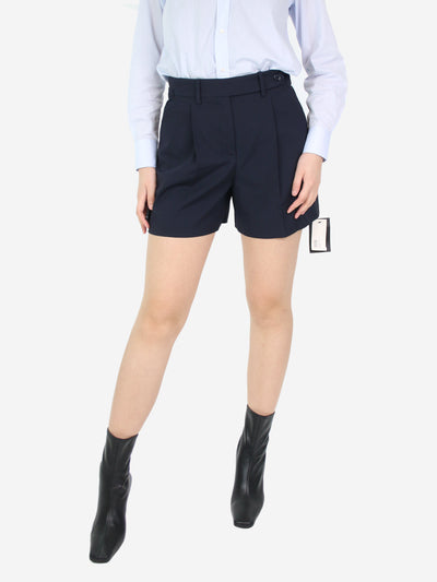 Navy blue pleated shorts - size IT 40 Shorts Red Valentino 