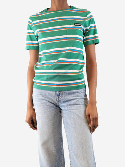 Green striped t-shirt Tops Miu Miu 