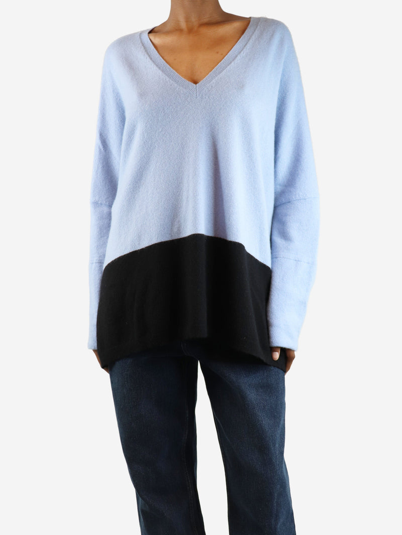 two tone cashmere jumper