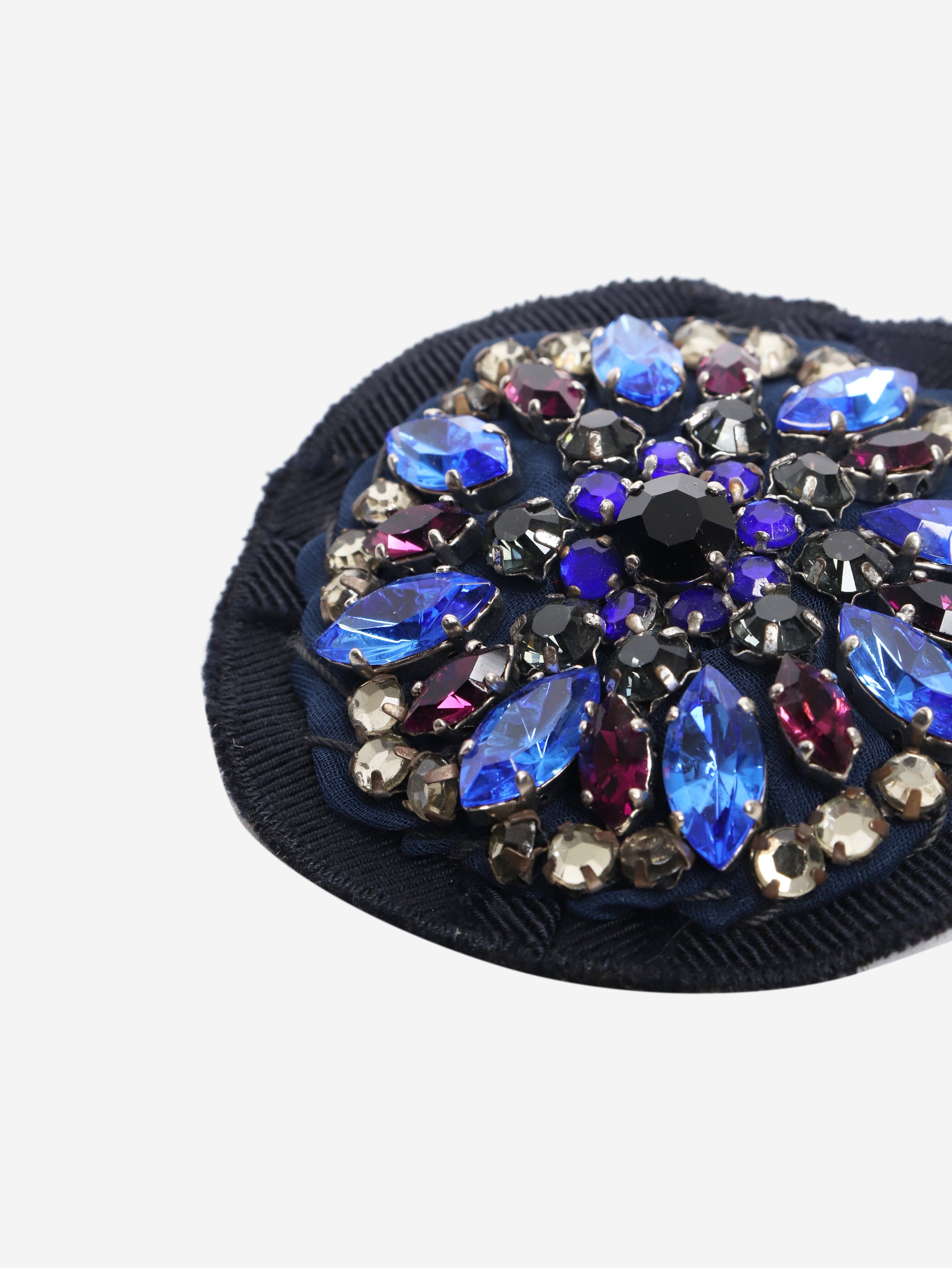 Black beaded brooch Accessories Prada 