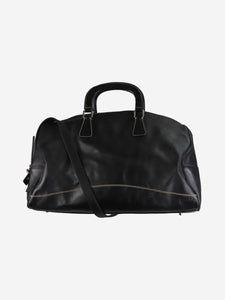Prada Black contrast-stitched shoulder bag