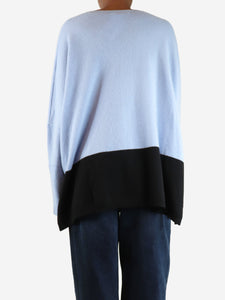 Amanda Wakeley Amanda Wakeley Blue two-tone cashmere jumper - size XS