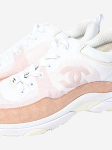Chanel Pink nylon and suede trainers - size EU 40