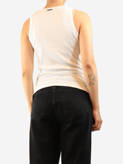 White ribbed tank top - size L