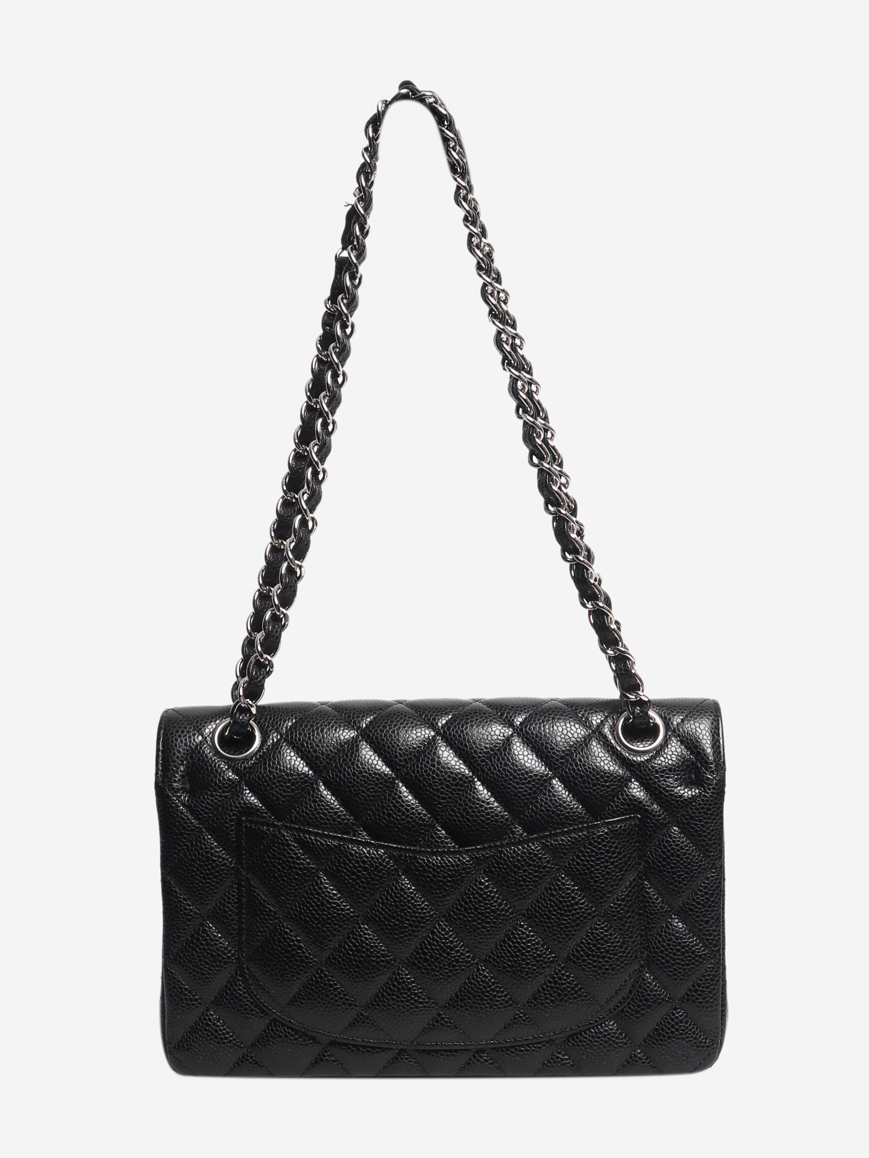 Black 2014 small caviar-quilted Classic Double Flap bag