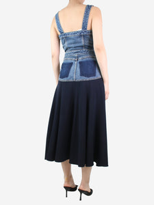 Chloe Blue denim pocket dress - size UK 8