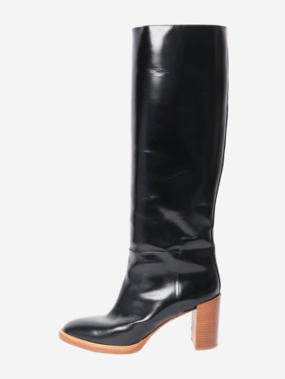 Black polished leather knee-high boots - size EU 42 Boots Gabriela Hearst 