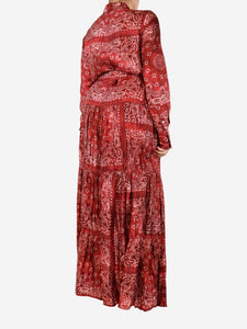 Golden Goose Golden Goose Red printed flared maxi dress - size UK 12