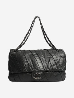 Grey 2009 gathered lambskin maxi flap bag Shoulder bags Chanel 