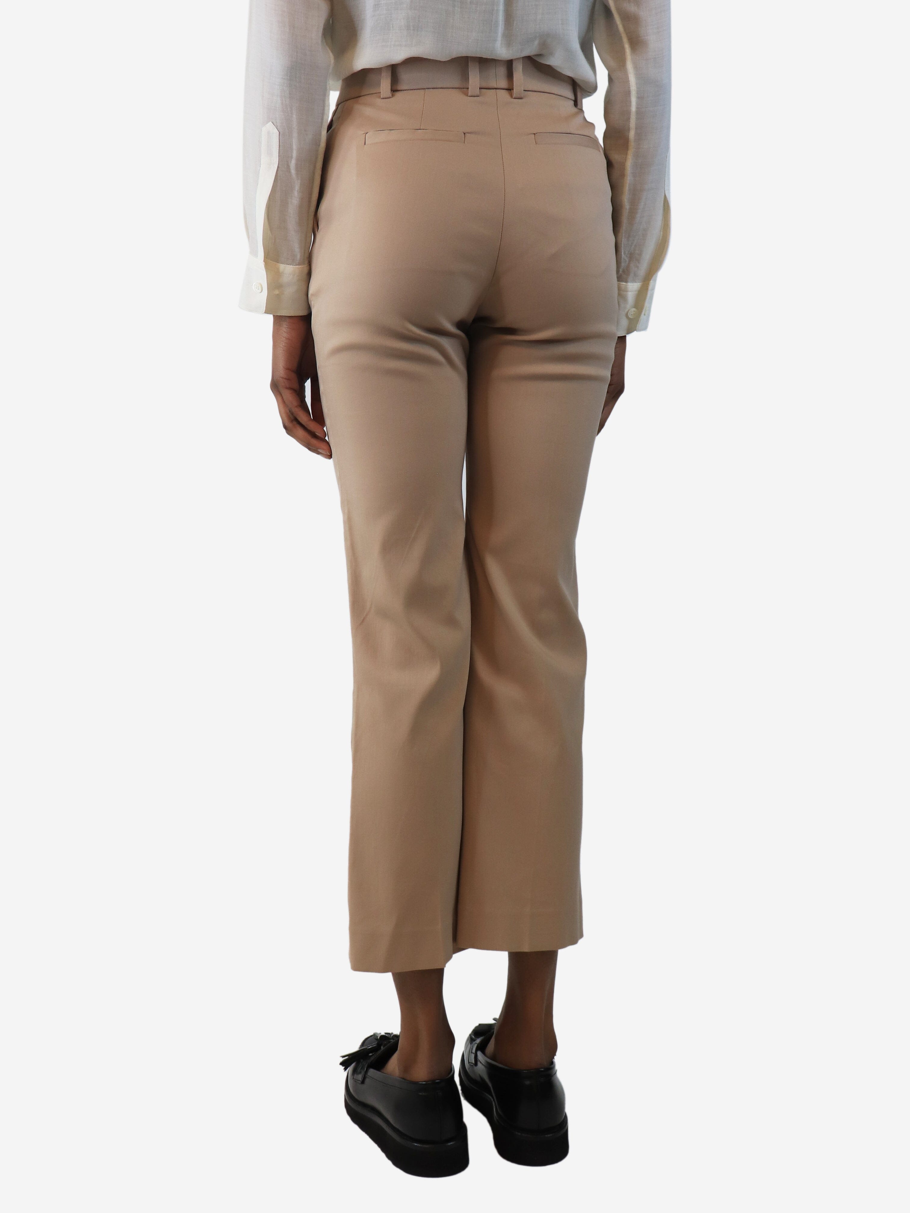 Neutral cotton-blend flared trousers - size UK 6 Trousers Joseph 