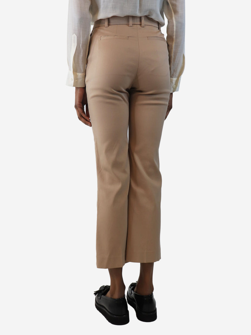 Neutral cotton-blend flared trousers - size UK 6 Trousers Joseph 