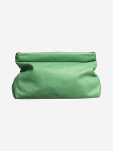 Dries Van Noten Green leather clutch bag