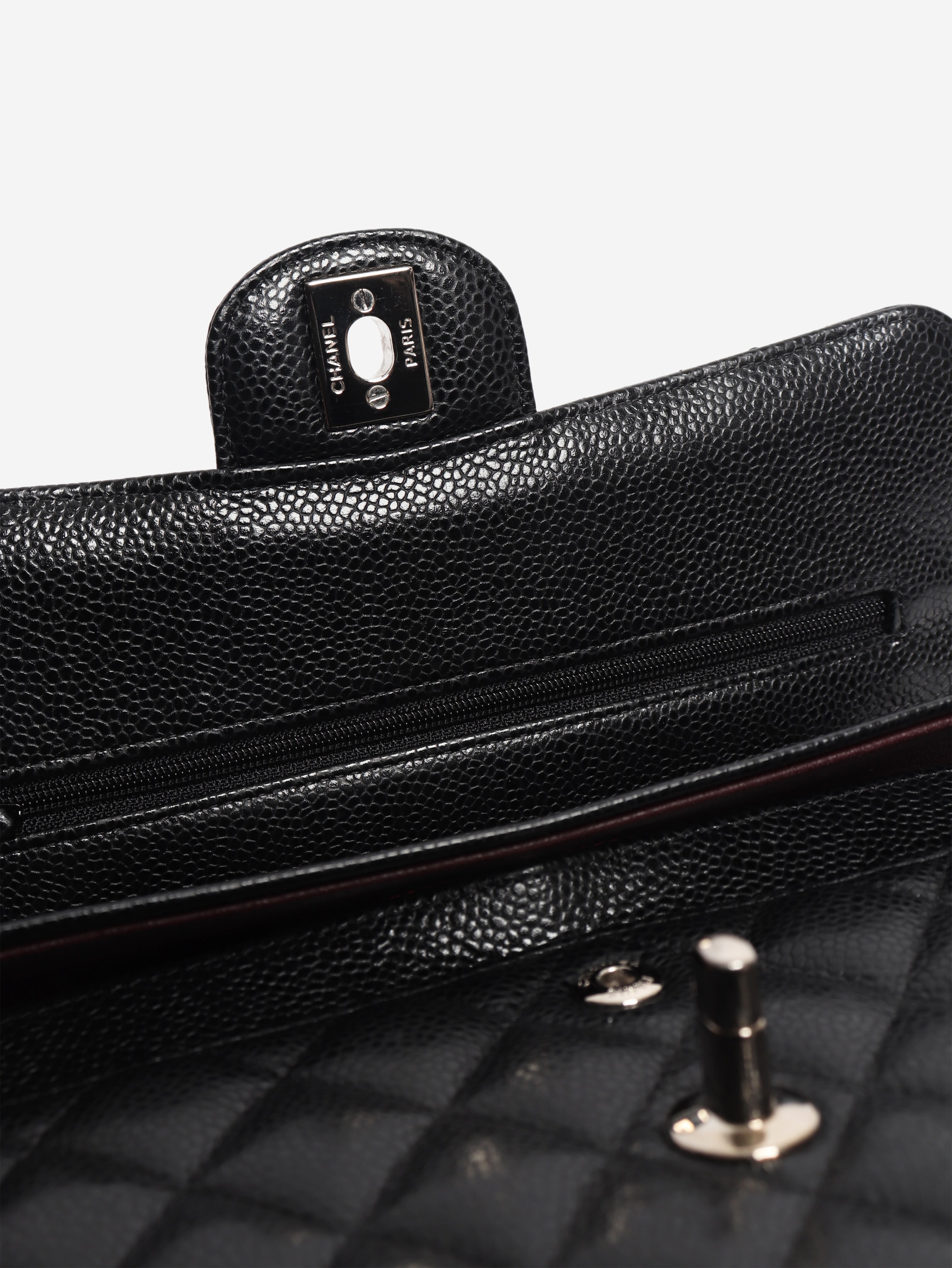 Black 2014 small caviar-quilted Classic Double Flap bag