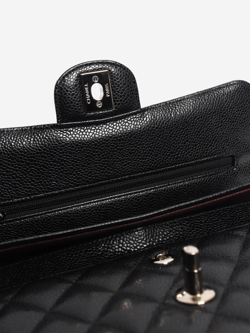Black 2014 small caviar-quilted Classic Double Flap bag