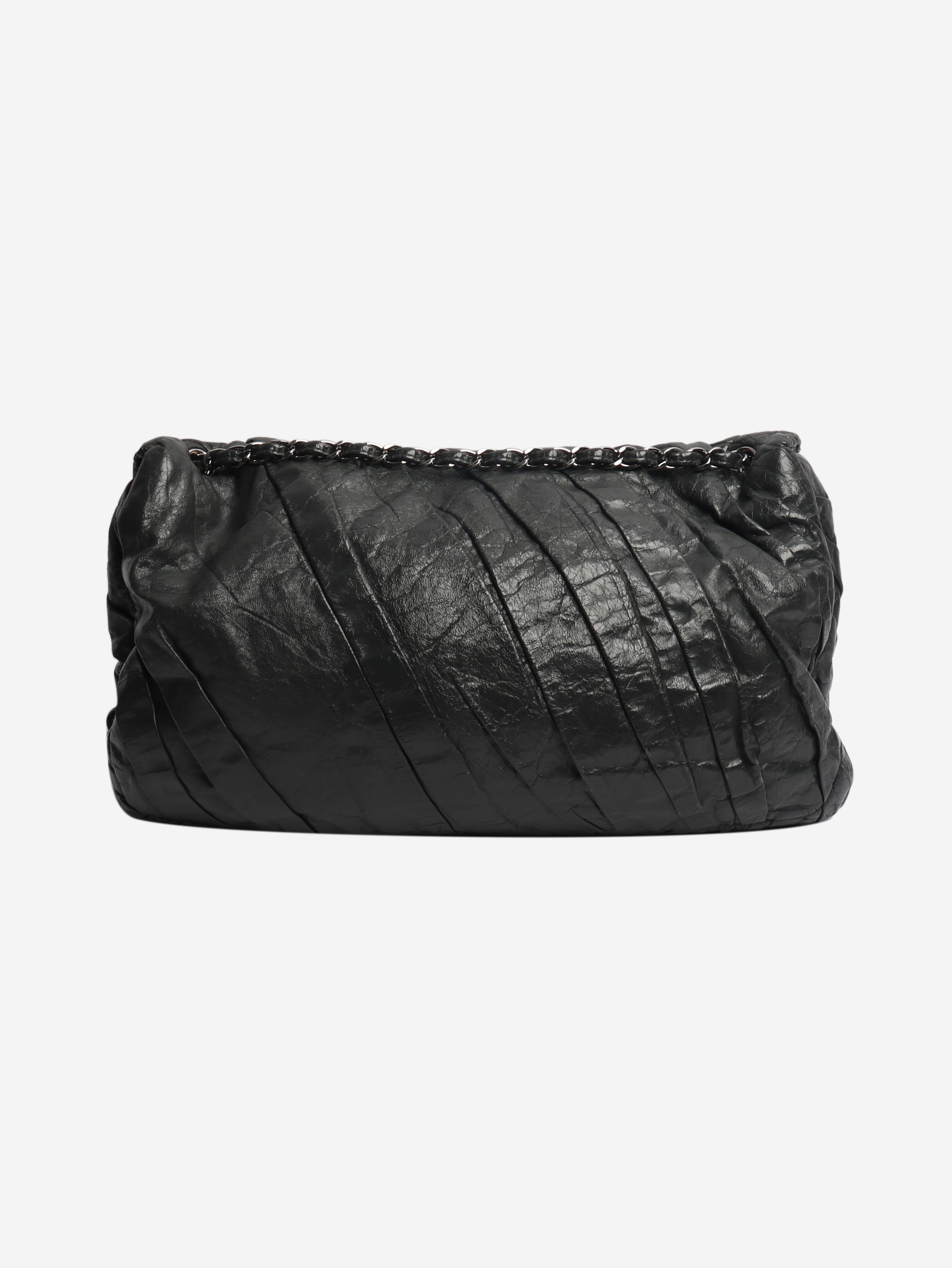 Grey 2009 gathered lambskin maxi flap bag Shoulder bags Chanel 