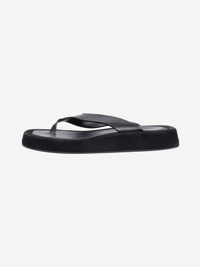 Black Ginza platform flip-flops - size EU 38.5 Flat Sandals The Row 