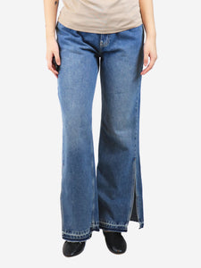 STEL Blue split-hem relaxed jeans - size UK 12
