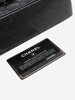 Black 2014 small caviar-quilted Classic Double Flap bag