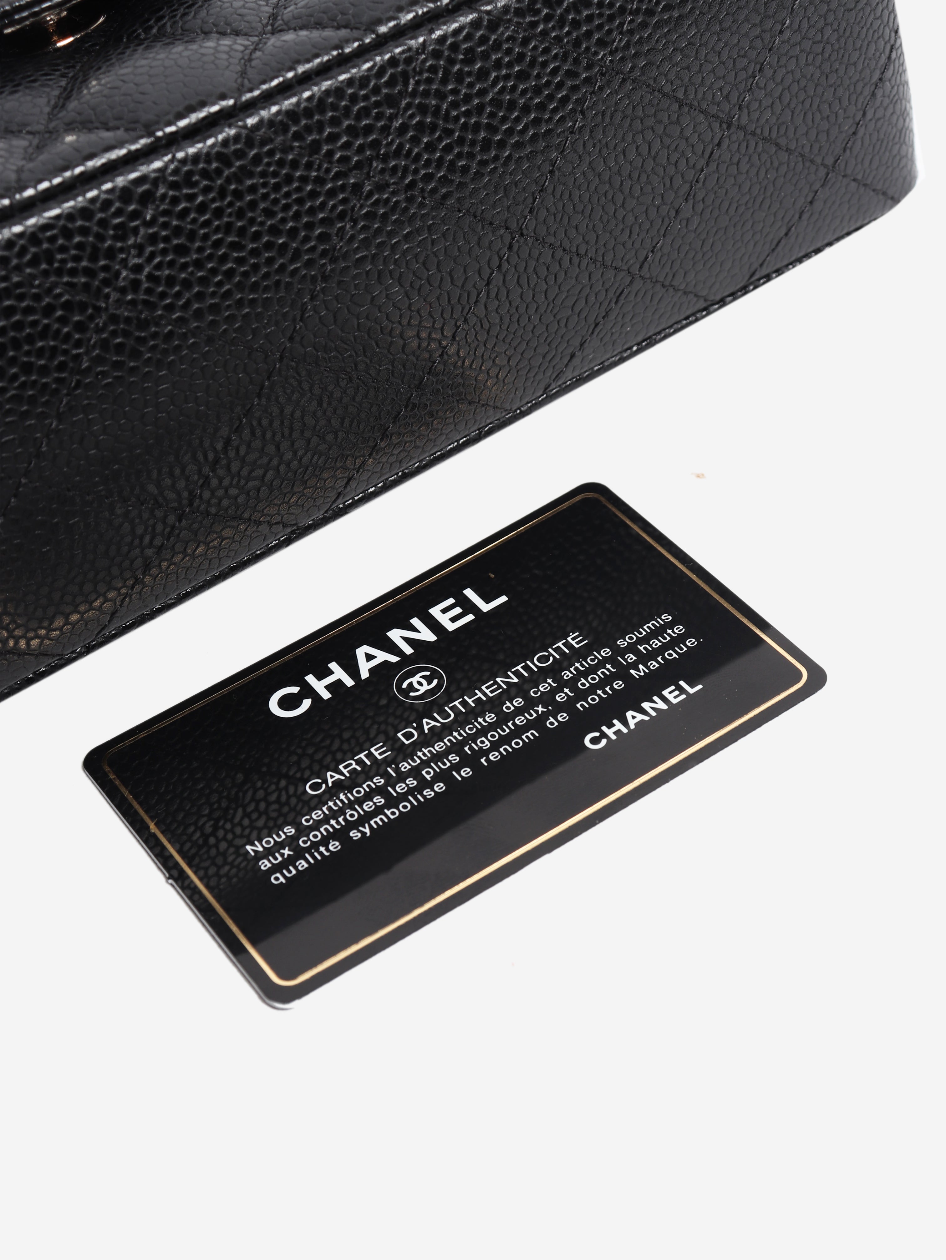 Black 2014 small caviar-quilted Classic Double Flap bag