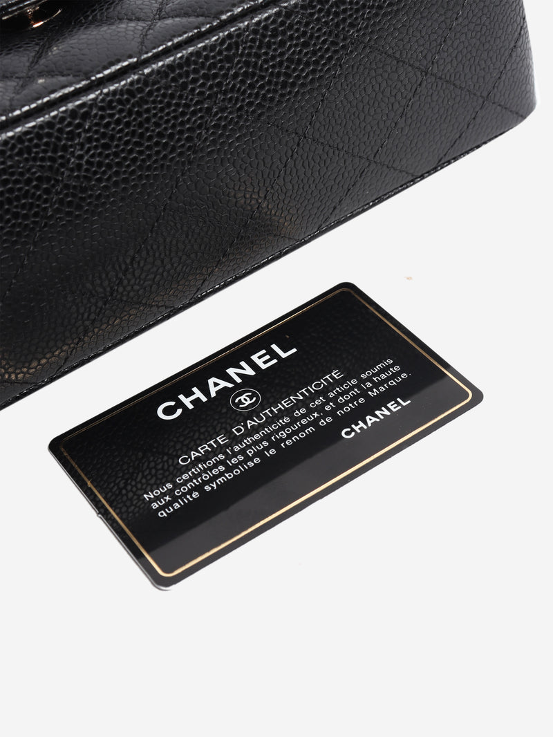 Black 2014 small caviar-quilted Classic Double Flap bag