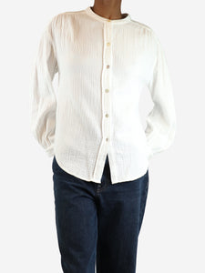 Rails Rails White seersucker shirt - size XS