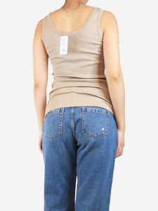 Prada Beige logo tank top - size UK 8